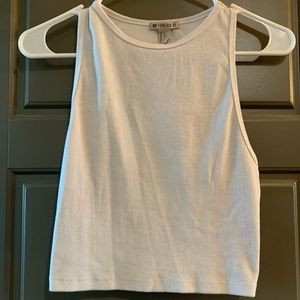 Ribbed White Tank